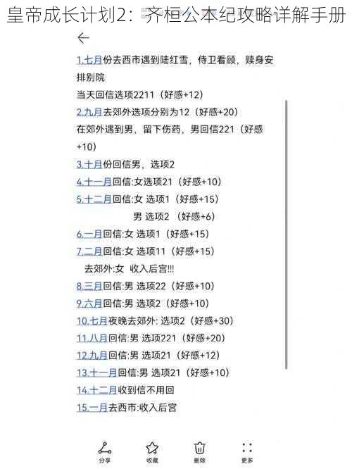 皇帝成长计划2:齐桓公本纪攻略详解手册